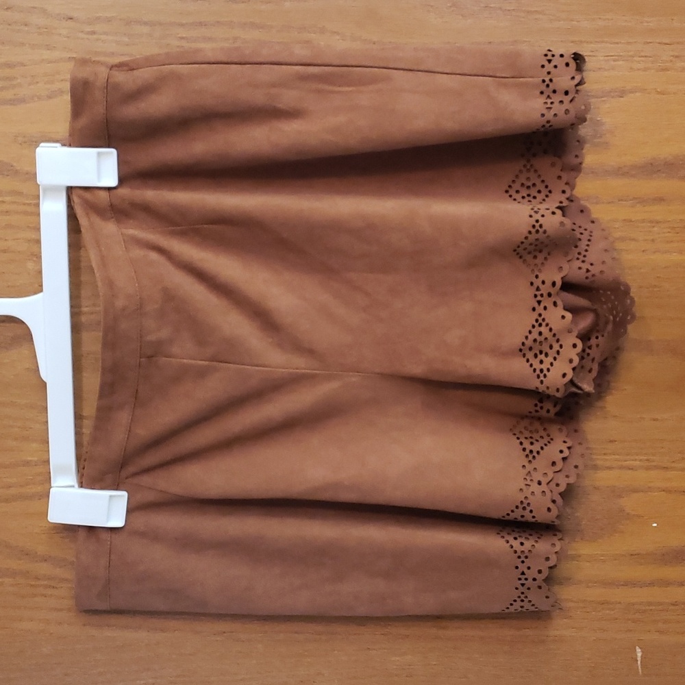 Cato Faux Suede Lazer Cut Shorts XL